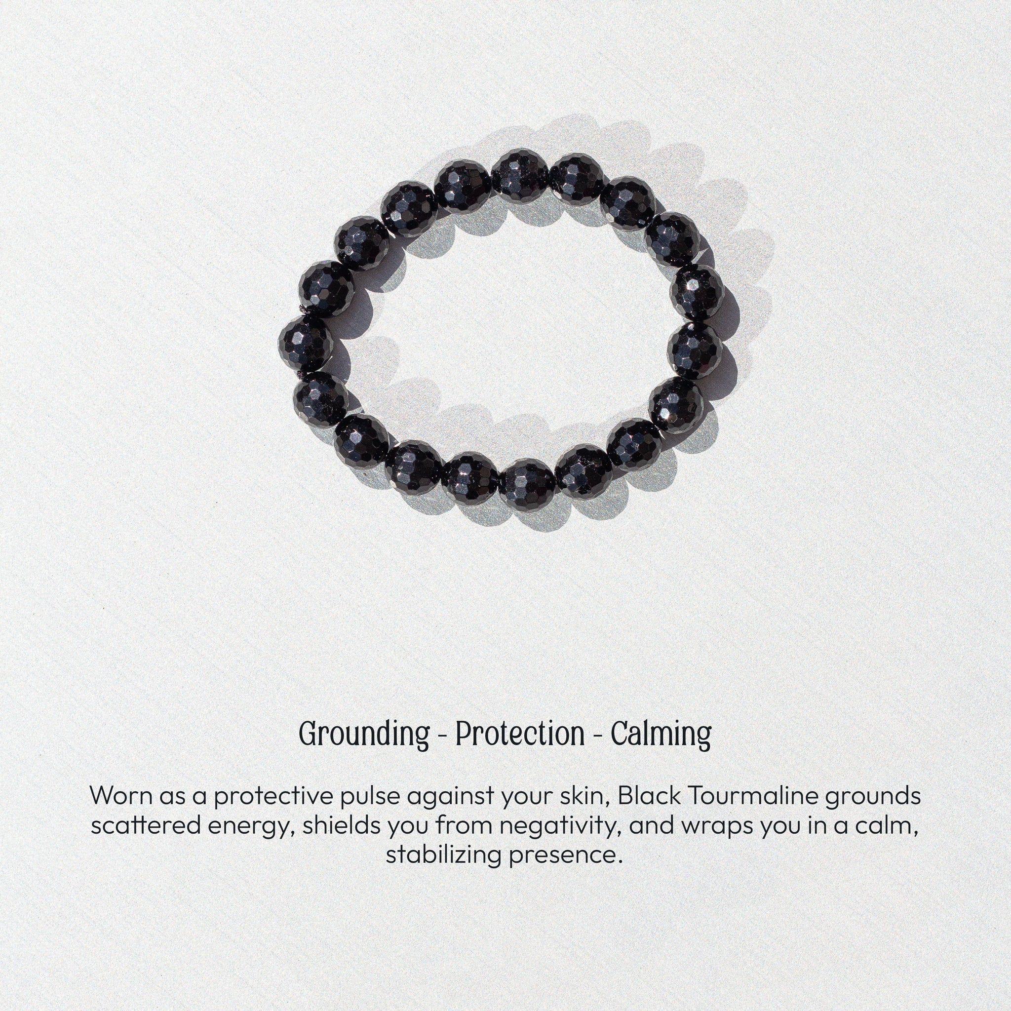 Black Tourmaline Faceted Bracelet