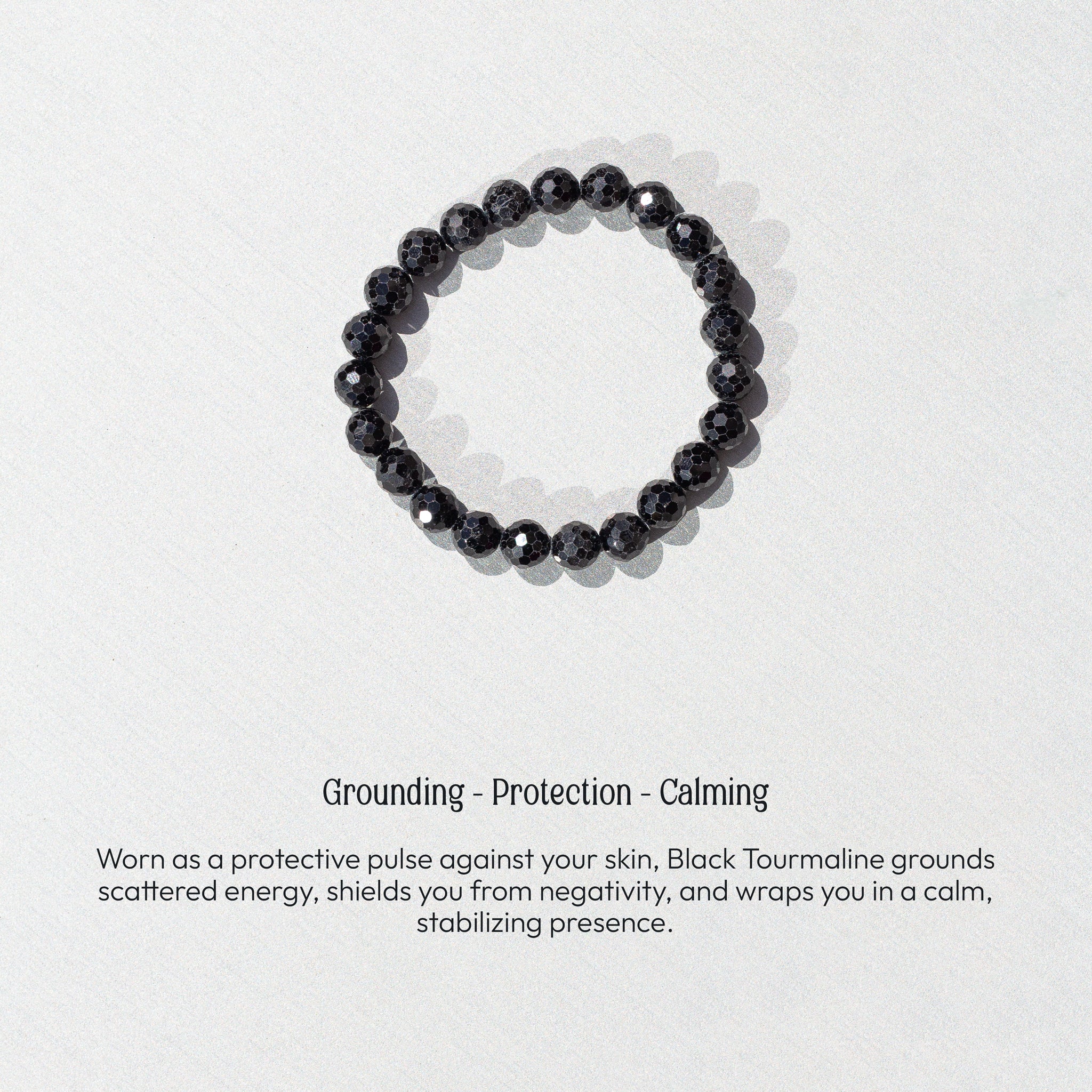 Black Tourmaline Faceted Bracelet