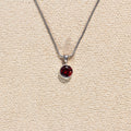 Garnet Silver Pendant