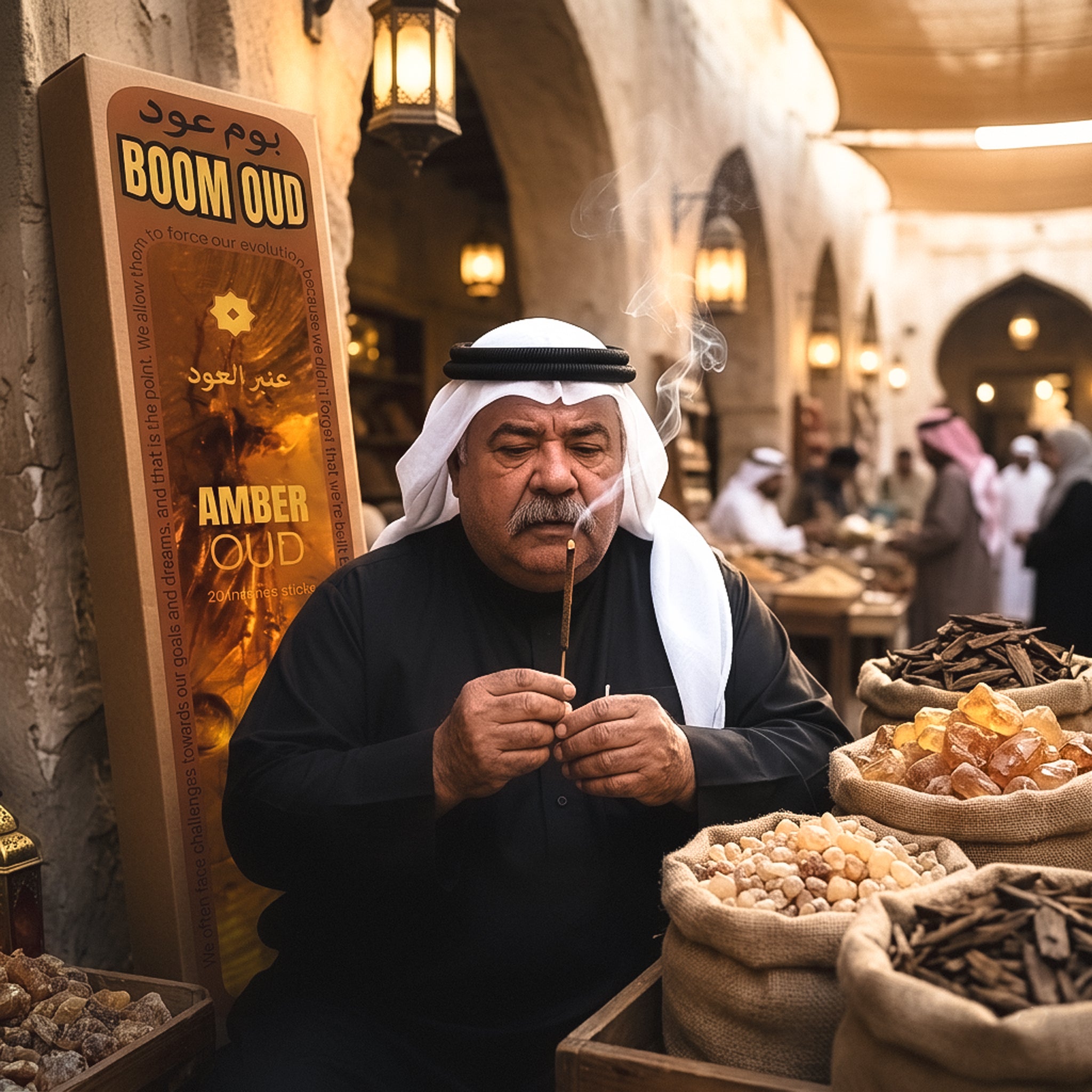 عصي بخور العنبر والعود