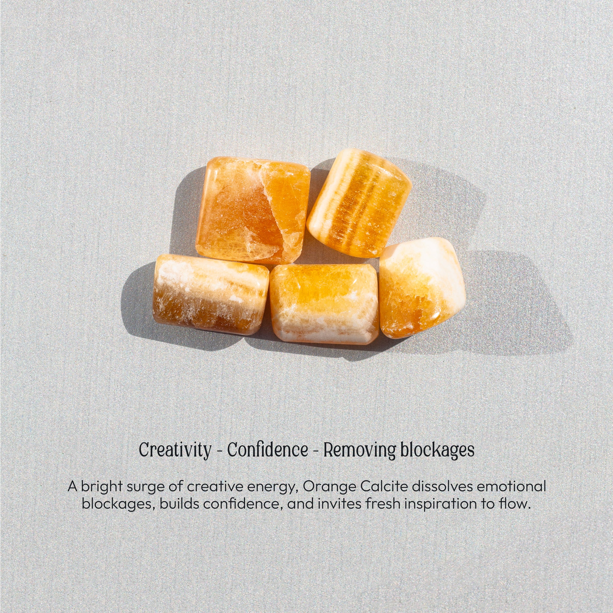 ORANGE CALCITE TUMBLE STONE