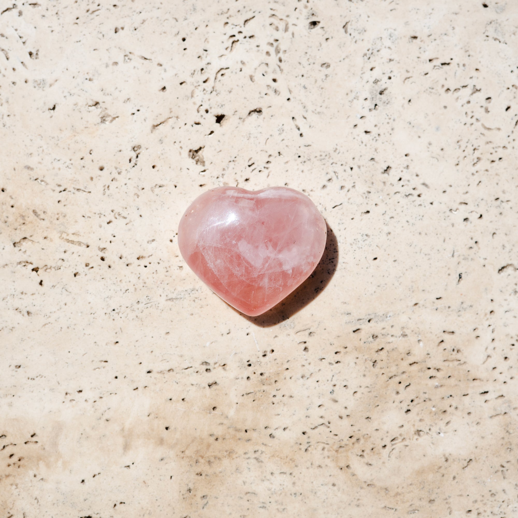 Rose Quartz Heart - Small size